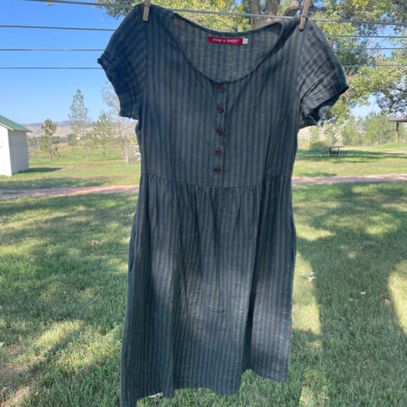 Pyne & Smith No.11 Classic Button Up Linen Dress - Picture 1 of 5